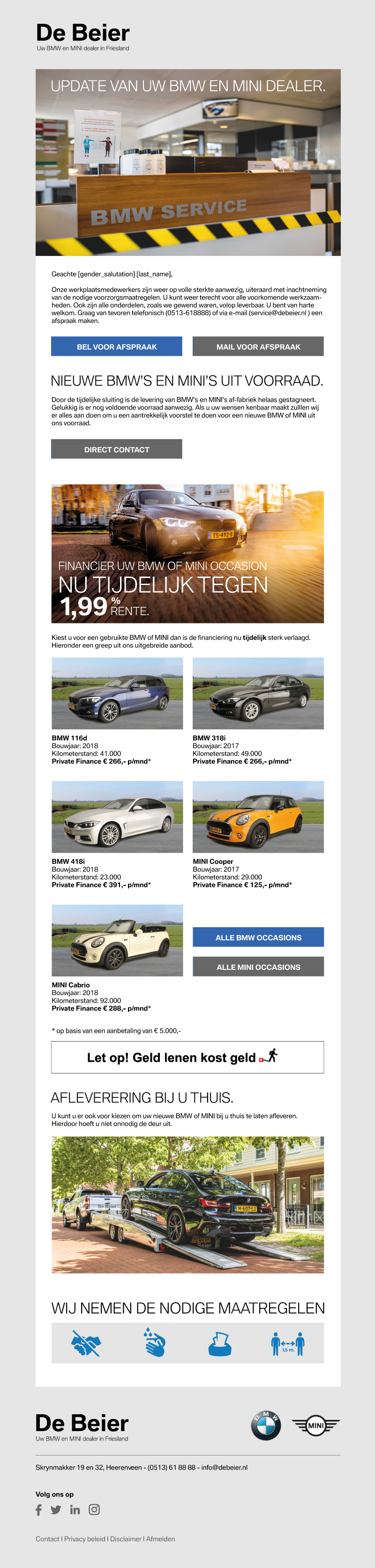 Mailing Corona Heerenveen de Beier