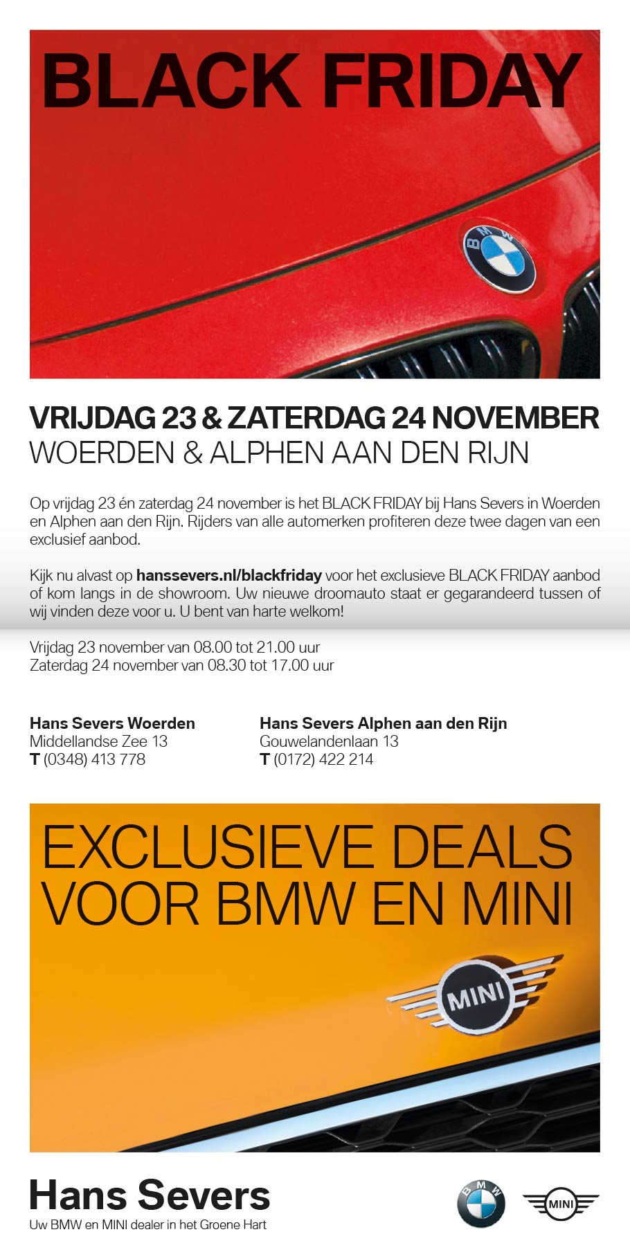ontwerp folder black friday opengeklapt