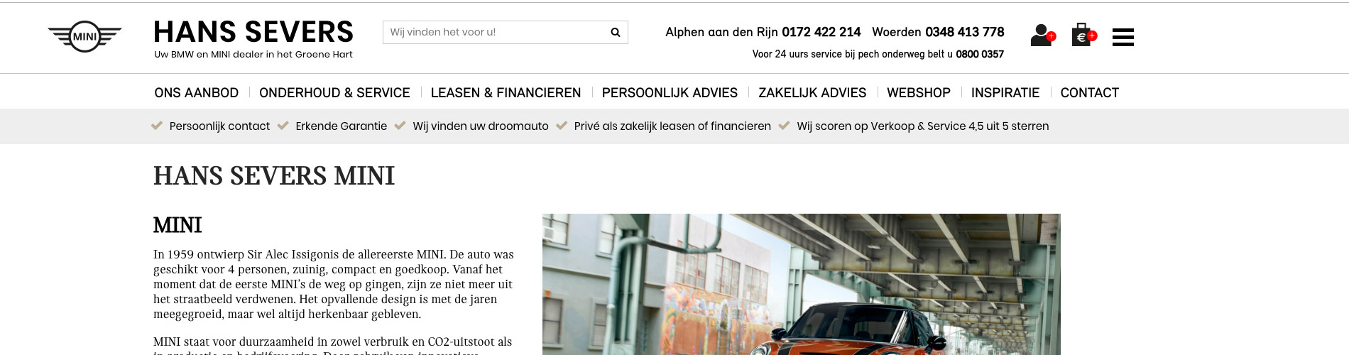 Menu in stijl van Corporate identity