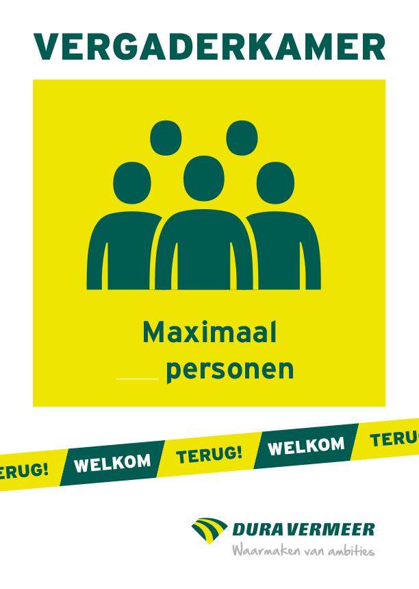 Corona poster vergaderkamer