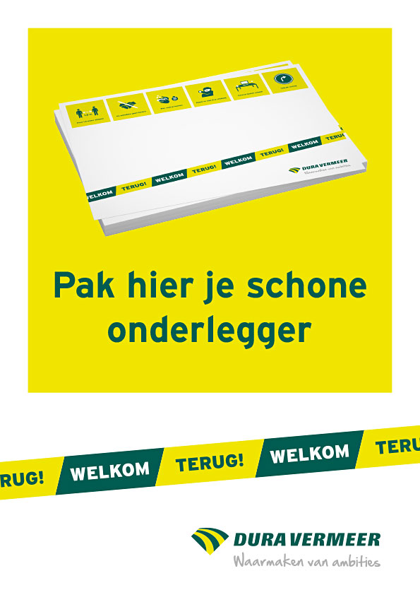 Poster Corona bureau onderlegger