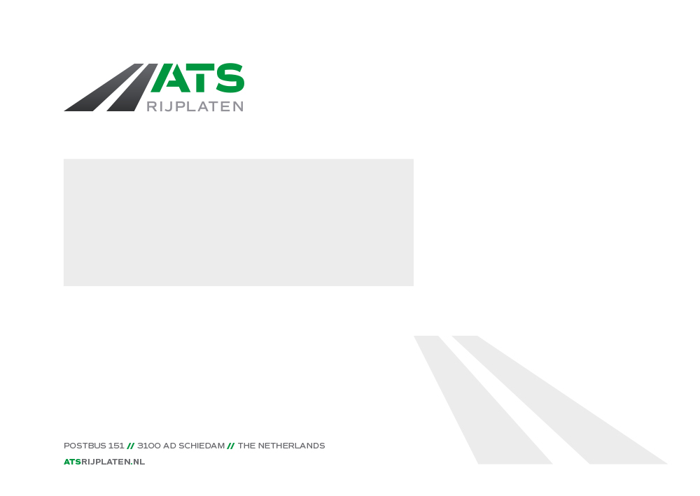 Evenlop in de ATS rijplaten huisstijl