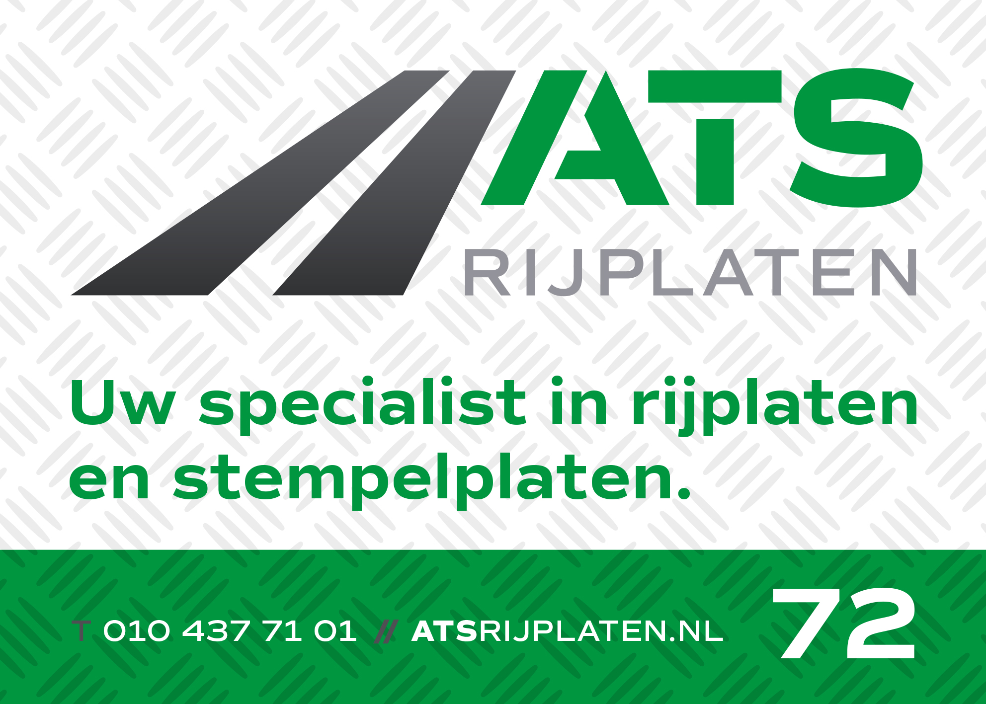 Een deurbord van ATS Rijplaten