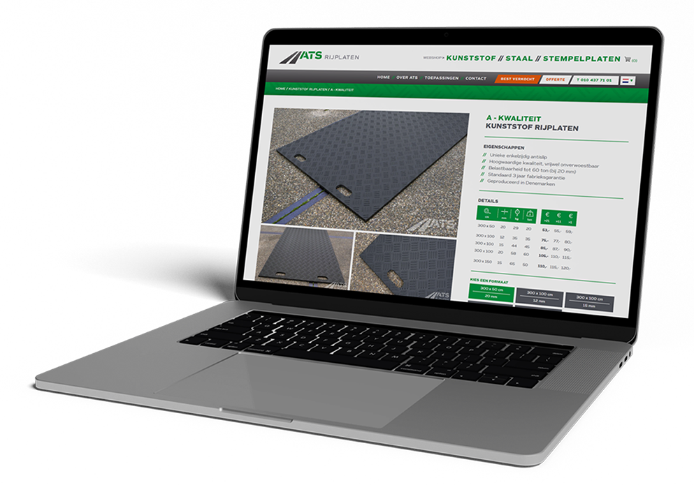 een uiting gemaakt voor ATS Rijplaten