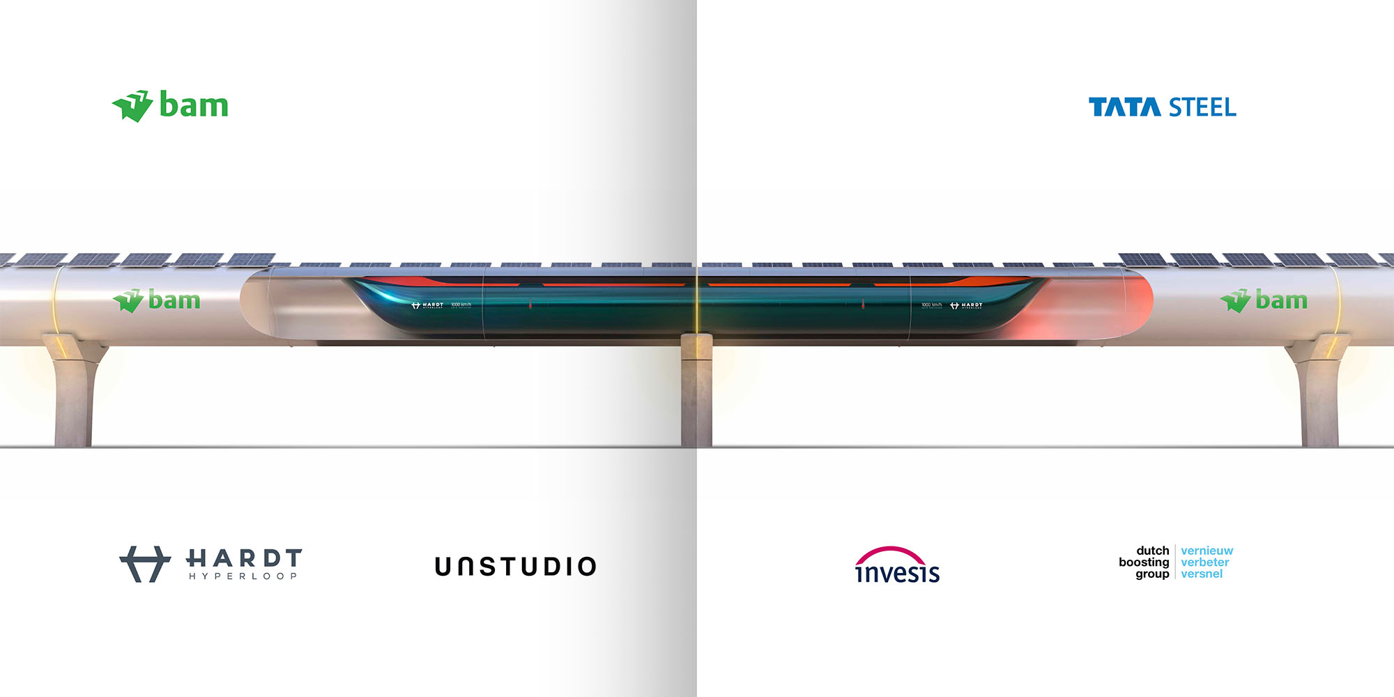 De eerste paginas van de BAM hyperloop brochure