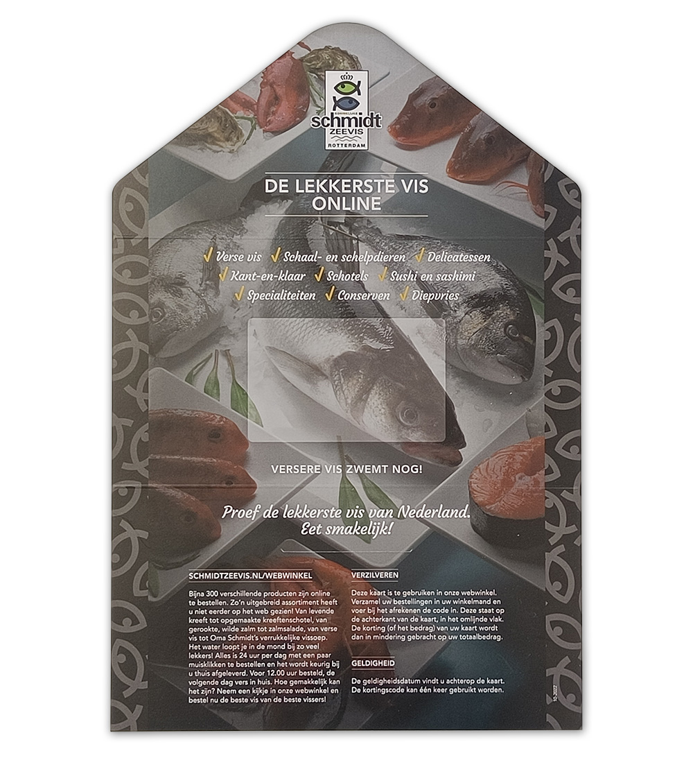 Open binnenkant mapje voor cadeaukaarten