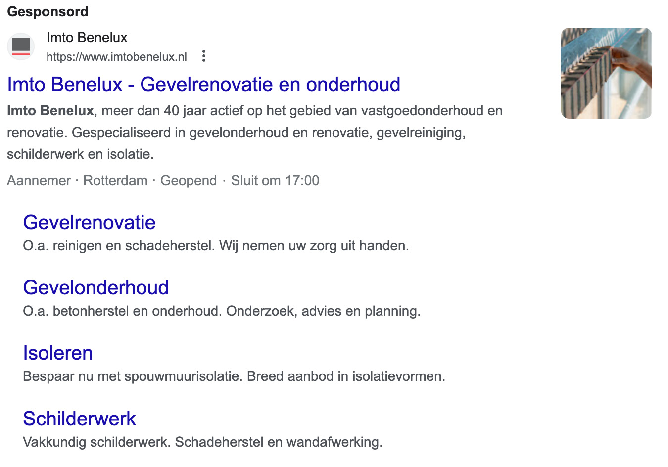 Voorbeeld advertentie