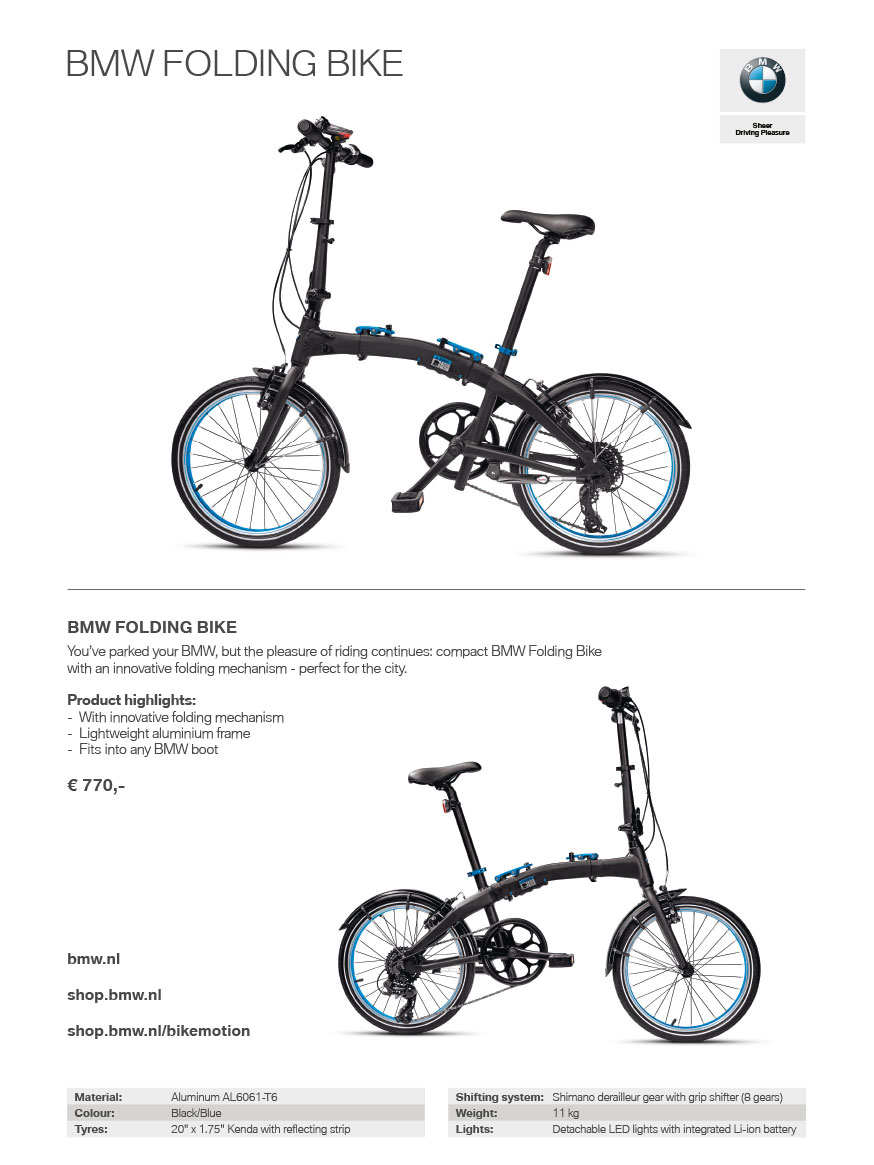 BMW cruise folding bike