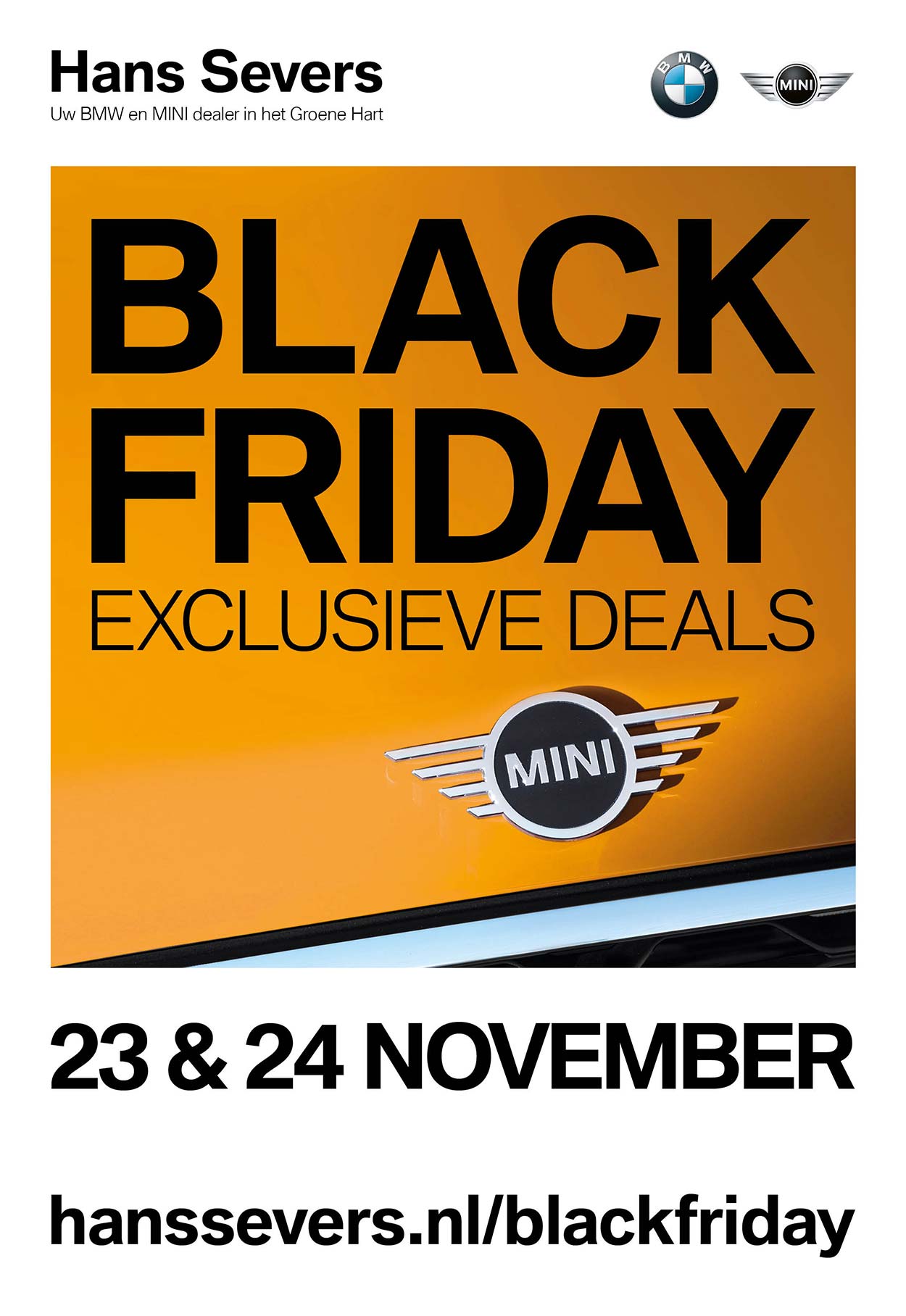 ontwerp poster black friday oranje mini