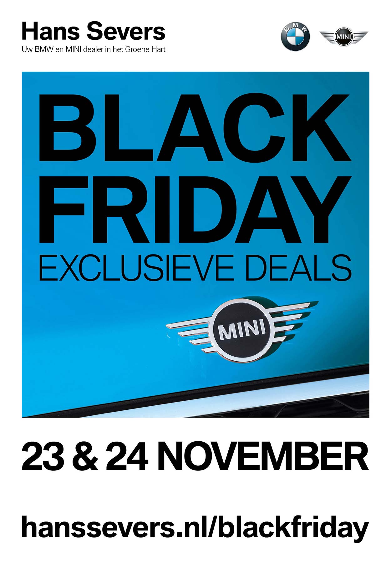 ontwerp poster black friday blauw mini