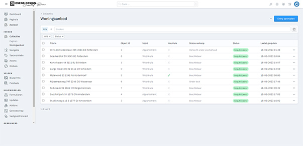 De pagebuilder van het Statamic CMS 